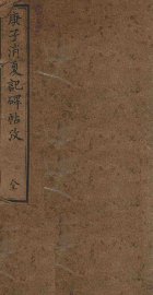 庚子消夏记碑帖考 - 封面图