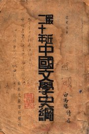 最近二十年中国文学史纲 - 封面图